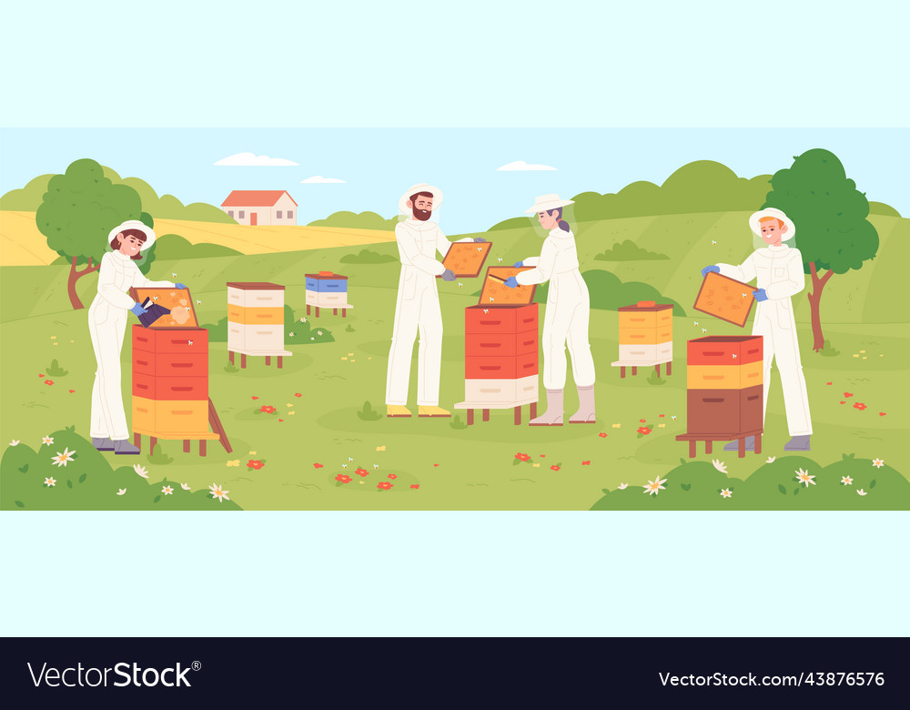 Beekeeper Working in Apiary