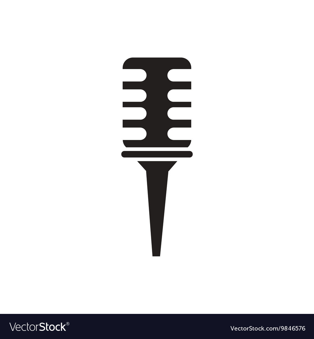 Black icon on white background microphone