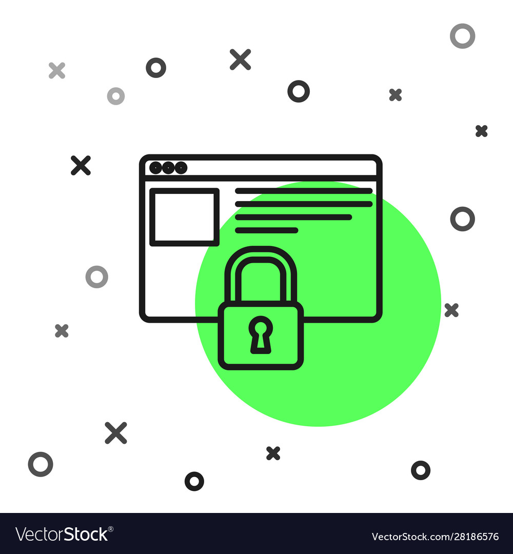 Black line secure your site with https ssl icon vector image Black line secure your site with https ssl icon