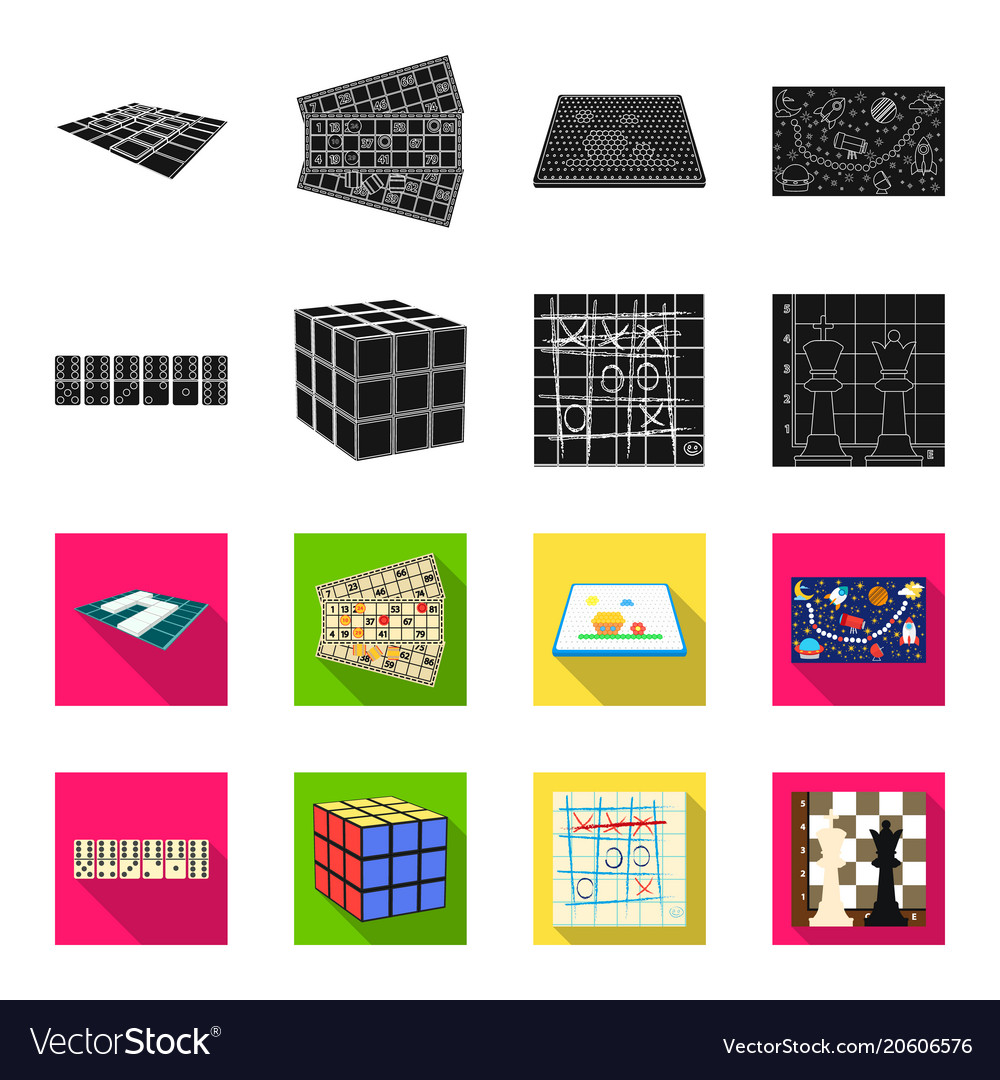 Board game blackflet icons in set collection