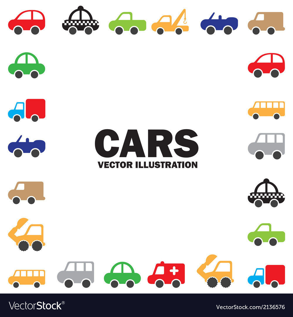 Cars design over white background