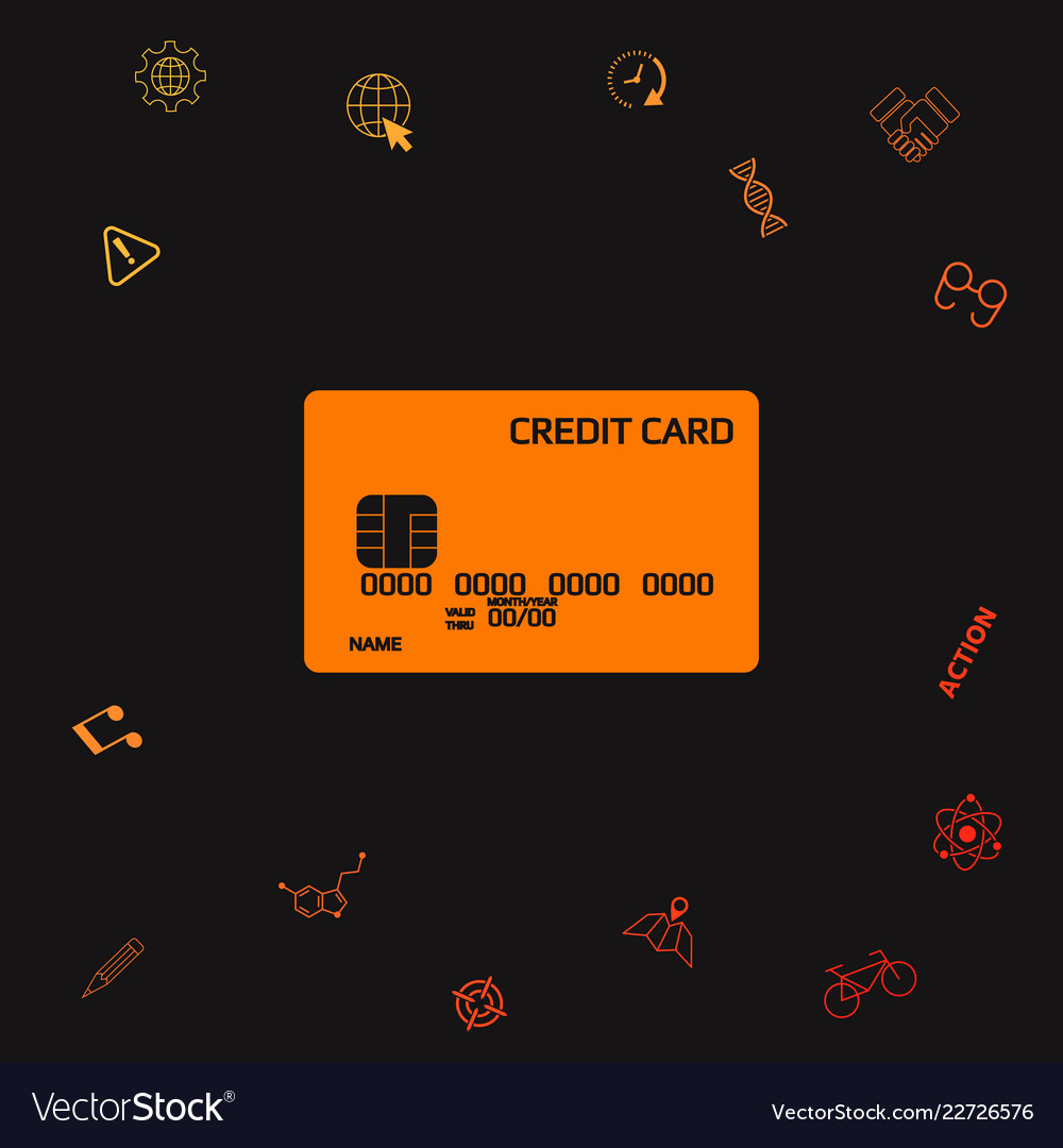 Credit card icon graphic elements for your design