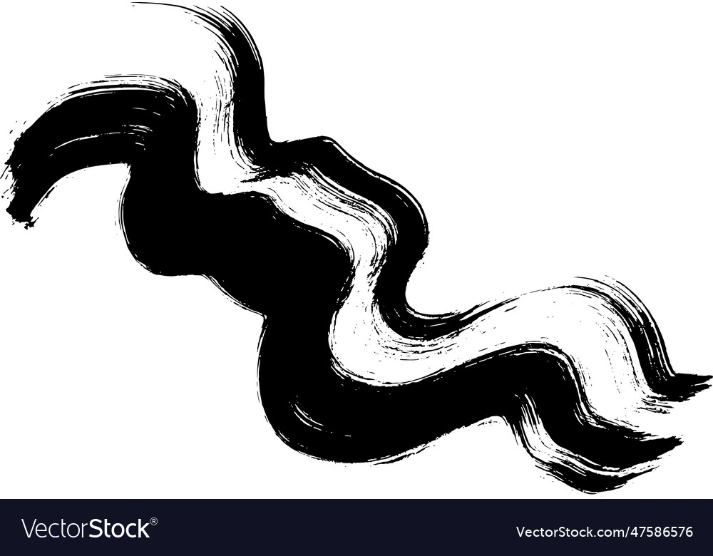 Dry brush textured wave stroke pattern