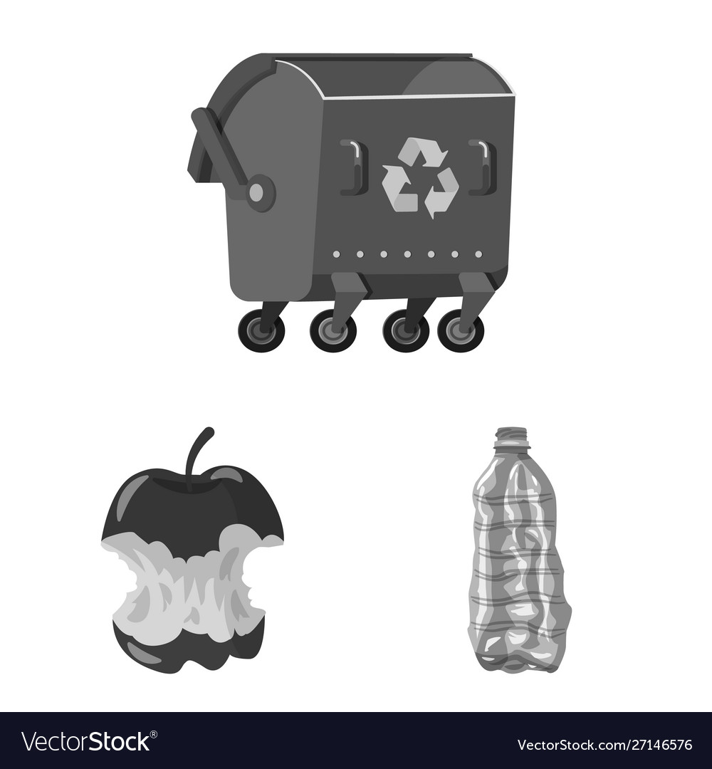 Isolated object dump and sort icon set vector image Isolated object dump and sort icon set