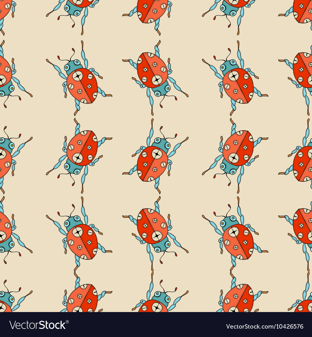 Ladybug patterned background