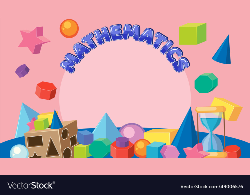 Math tools on pink background Royalty Free Vector Image