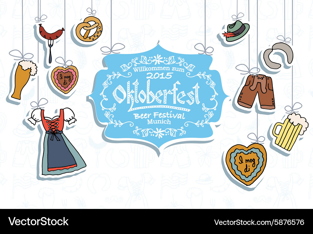 Oktoberfest elements set Royalty Free Vector Image