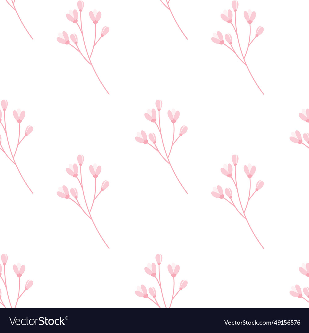 Seamless pattern of abstract flowering branches Vector Image Seamless pattern of abstract flowering branches