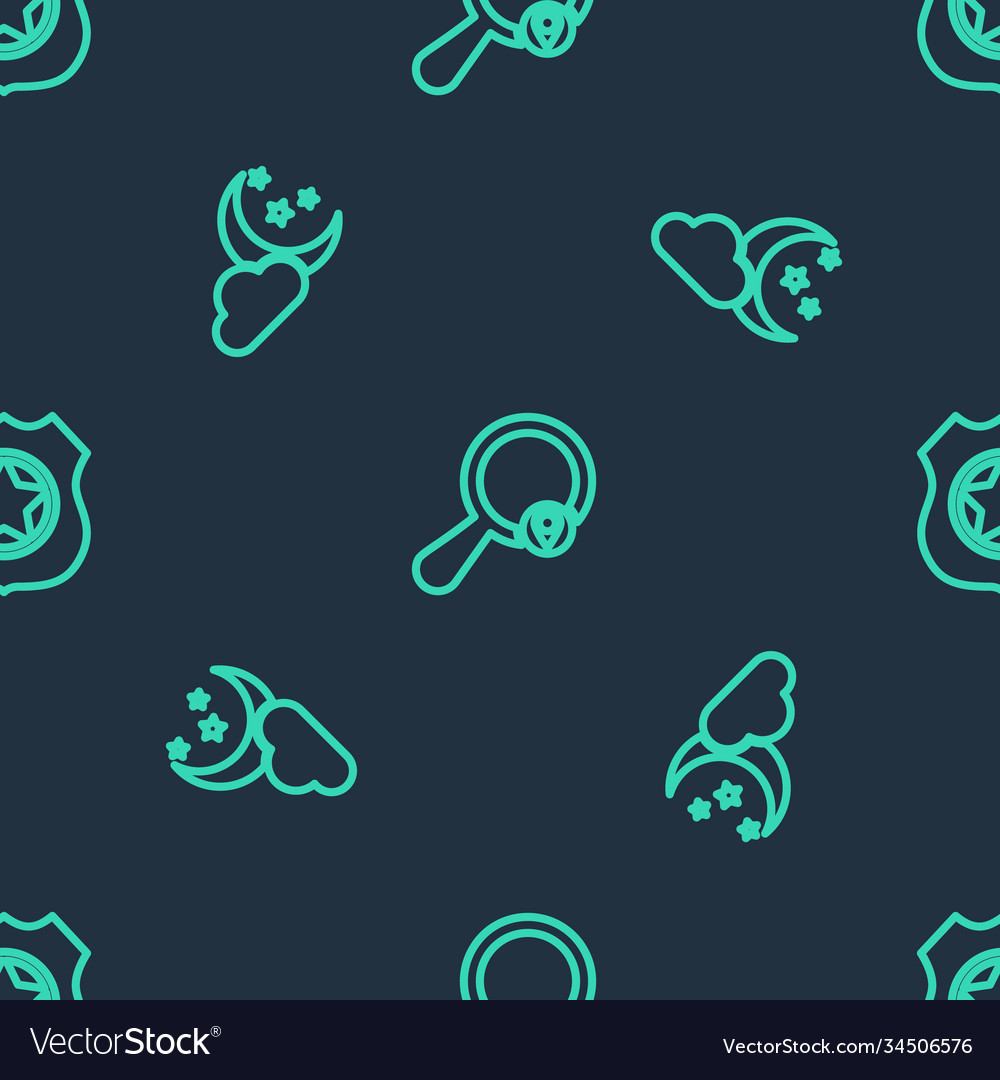 Set line search location cloud with moon