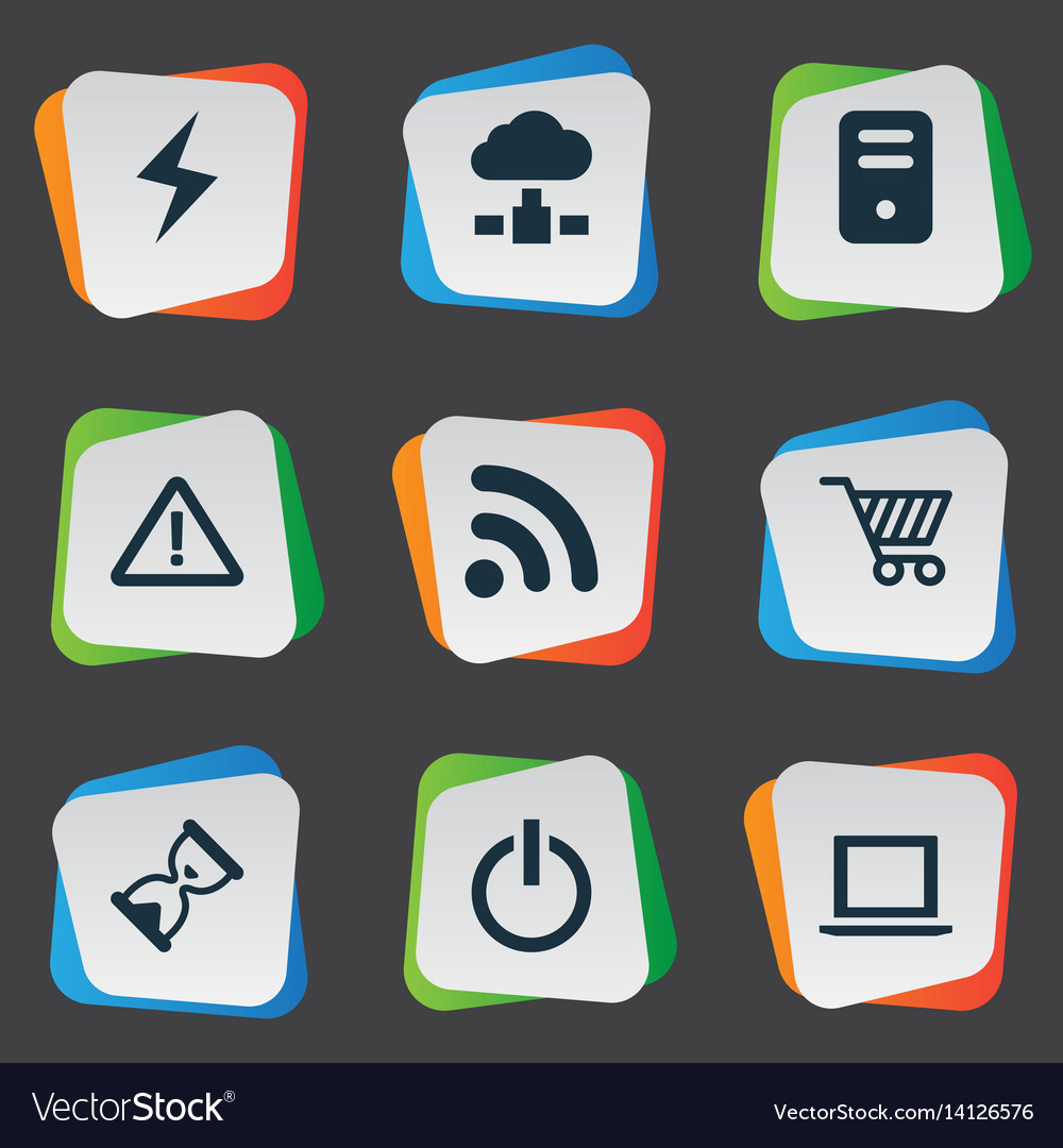 Set of simple notebook icons