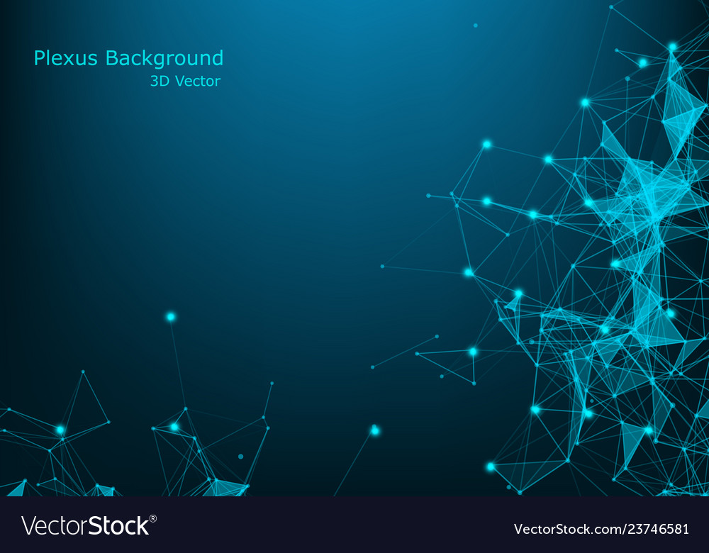 Abstract plexus background with connected lines vector image Abstract plexus background with connected lines