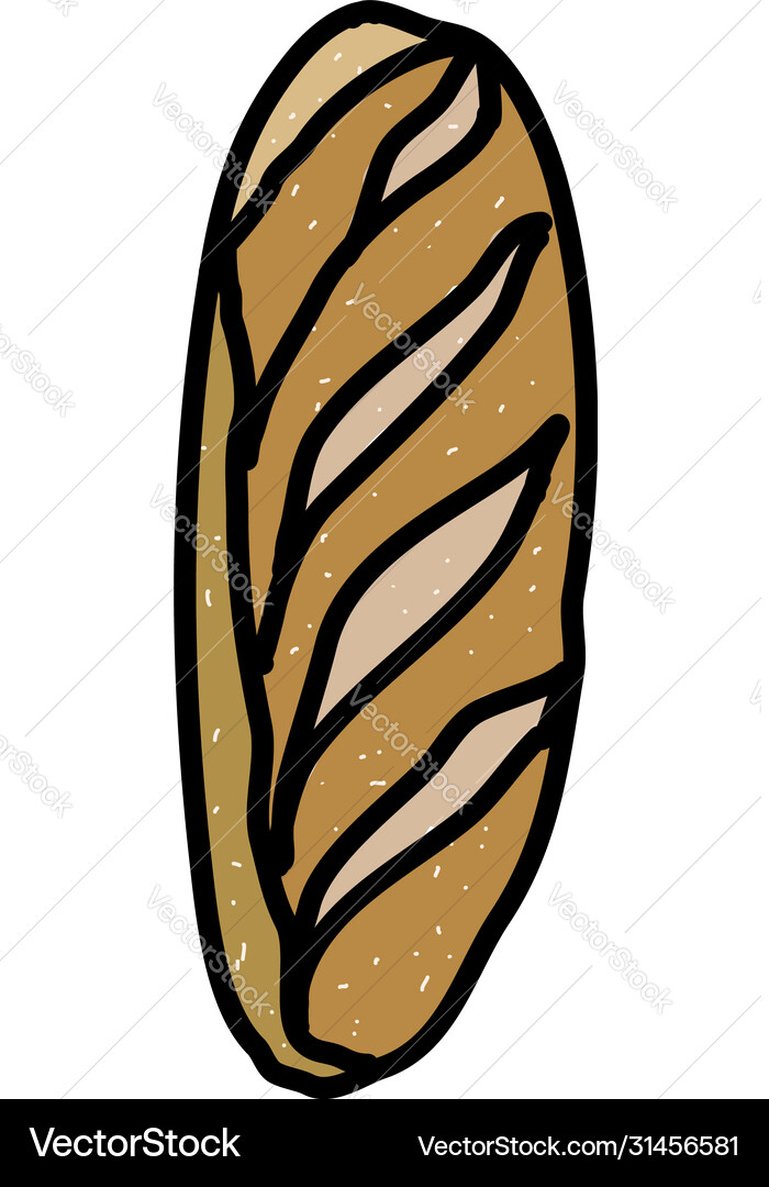Big bread on white background Royalty Free Vector Image