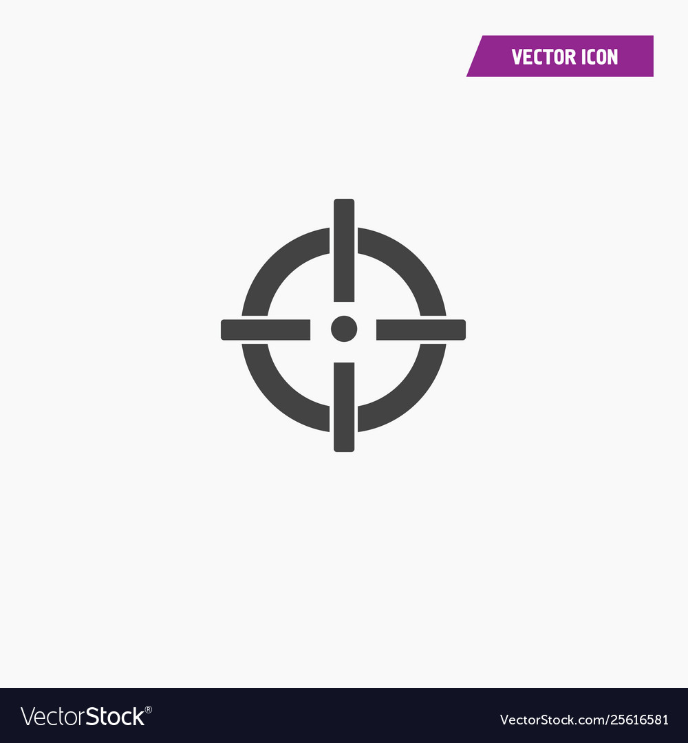 Black flat shooting target icon Royalty Free Vector Image