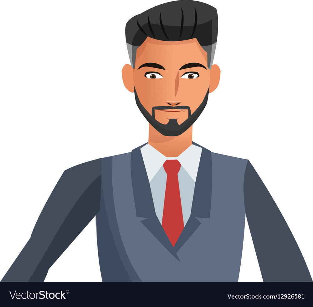 Businessman cartoon icon Royalty Free Vector Image