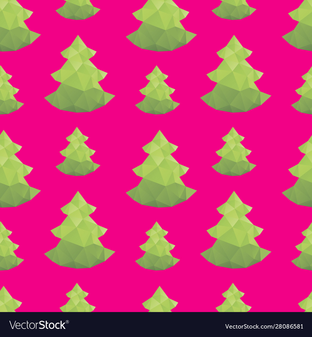 Christmas tree triangle shape seamless pattern Vector Image
