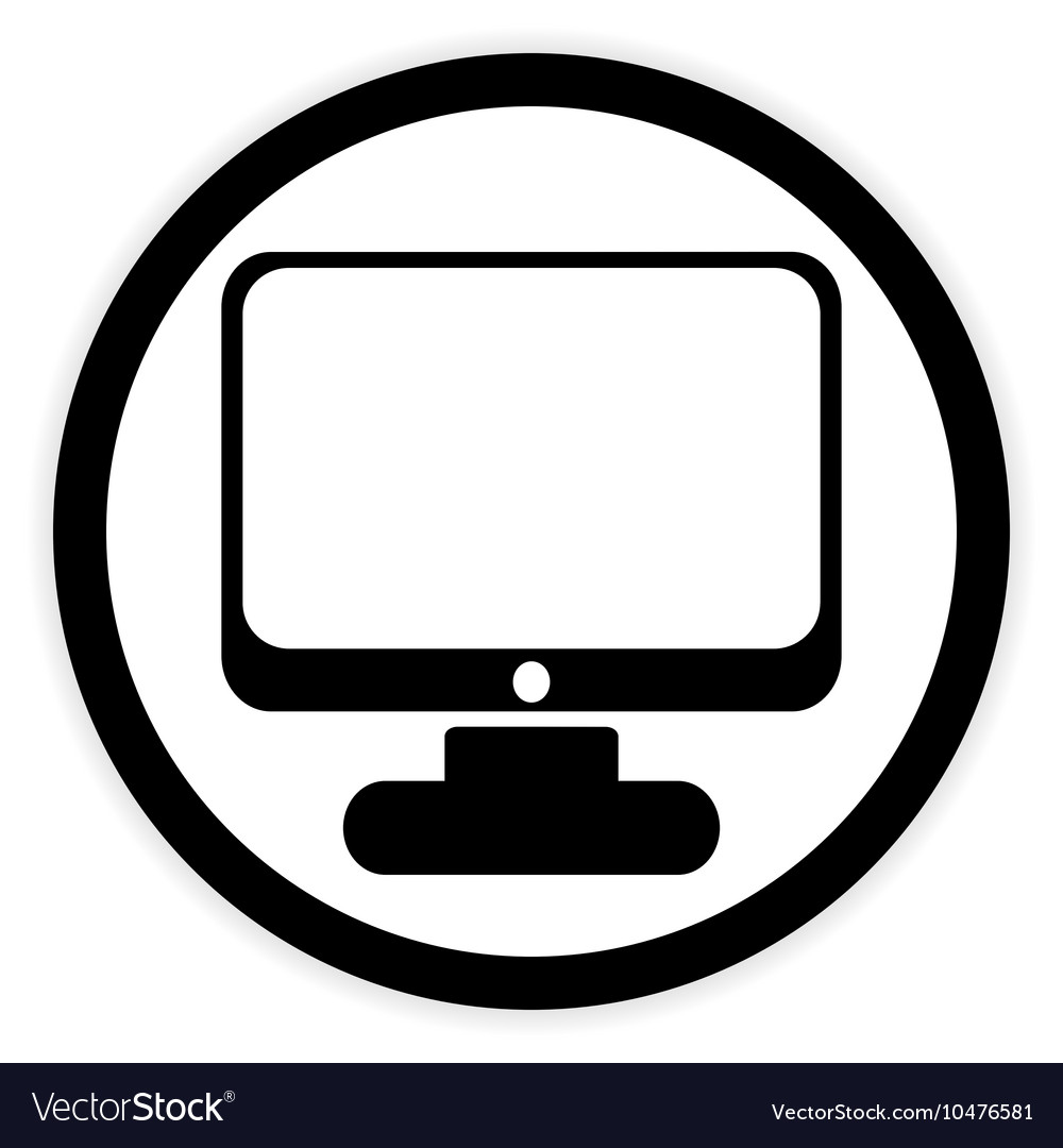 Computer button on white