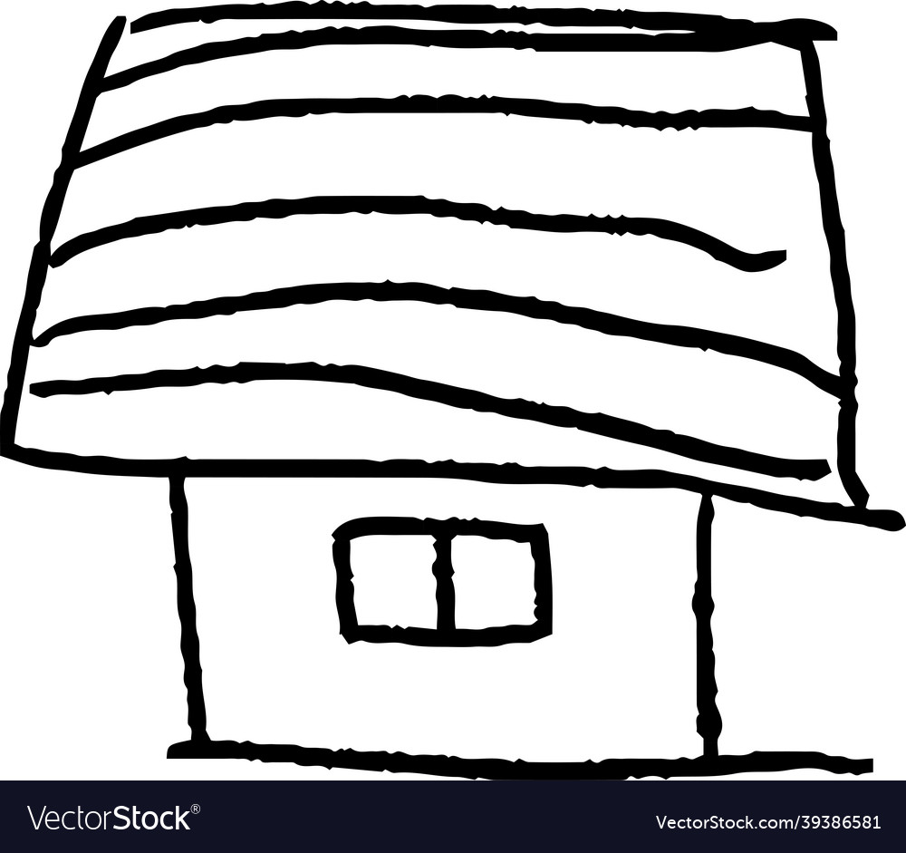 Cute House Clip Art Black And White