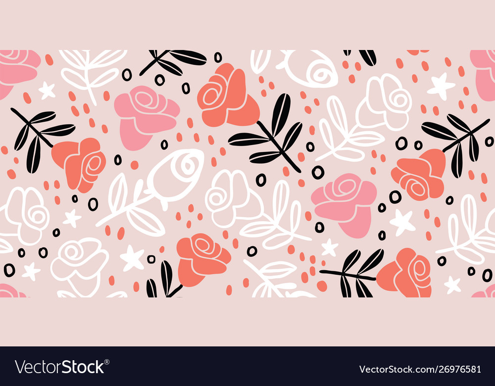 Elegant seamless pattern with roses