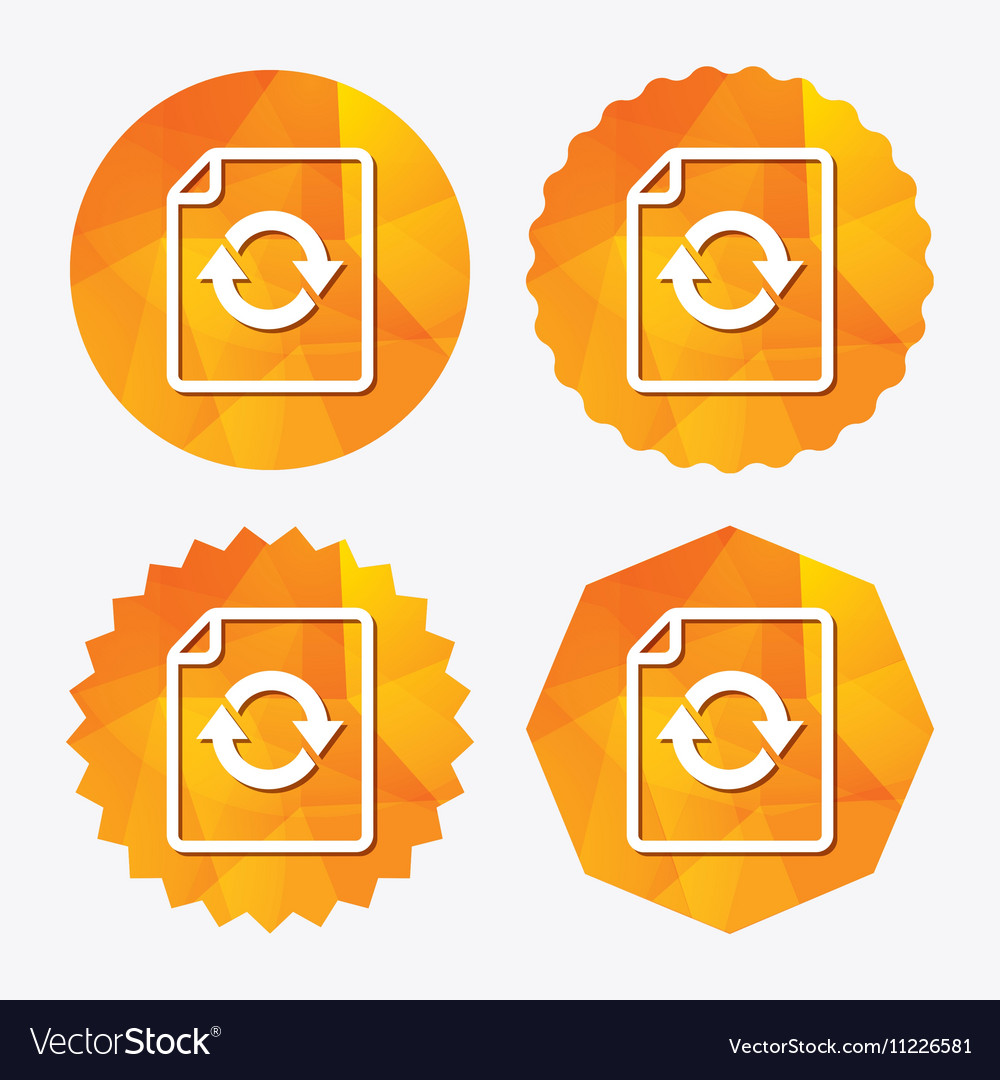 File document refresh icon reload doc symbol