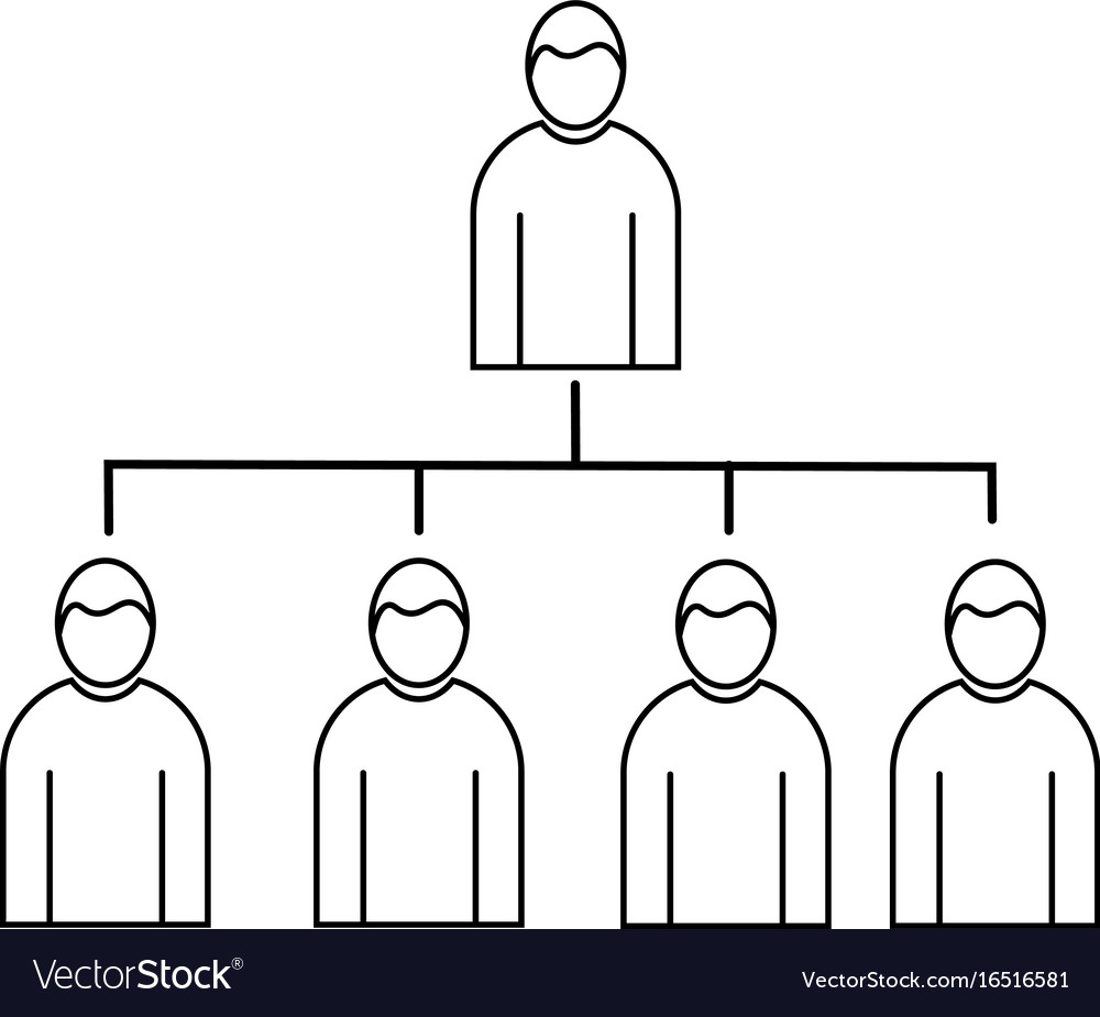 Hierarchische Struktur lineare Ikone