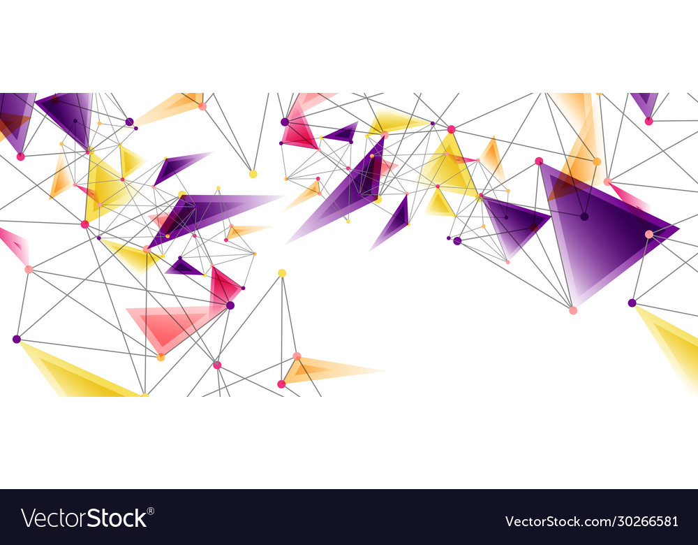 Line points connections triangular technology