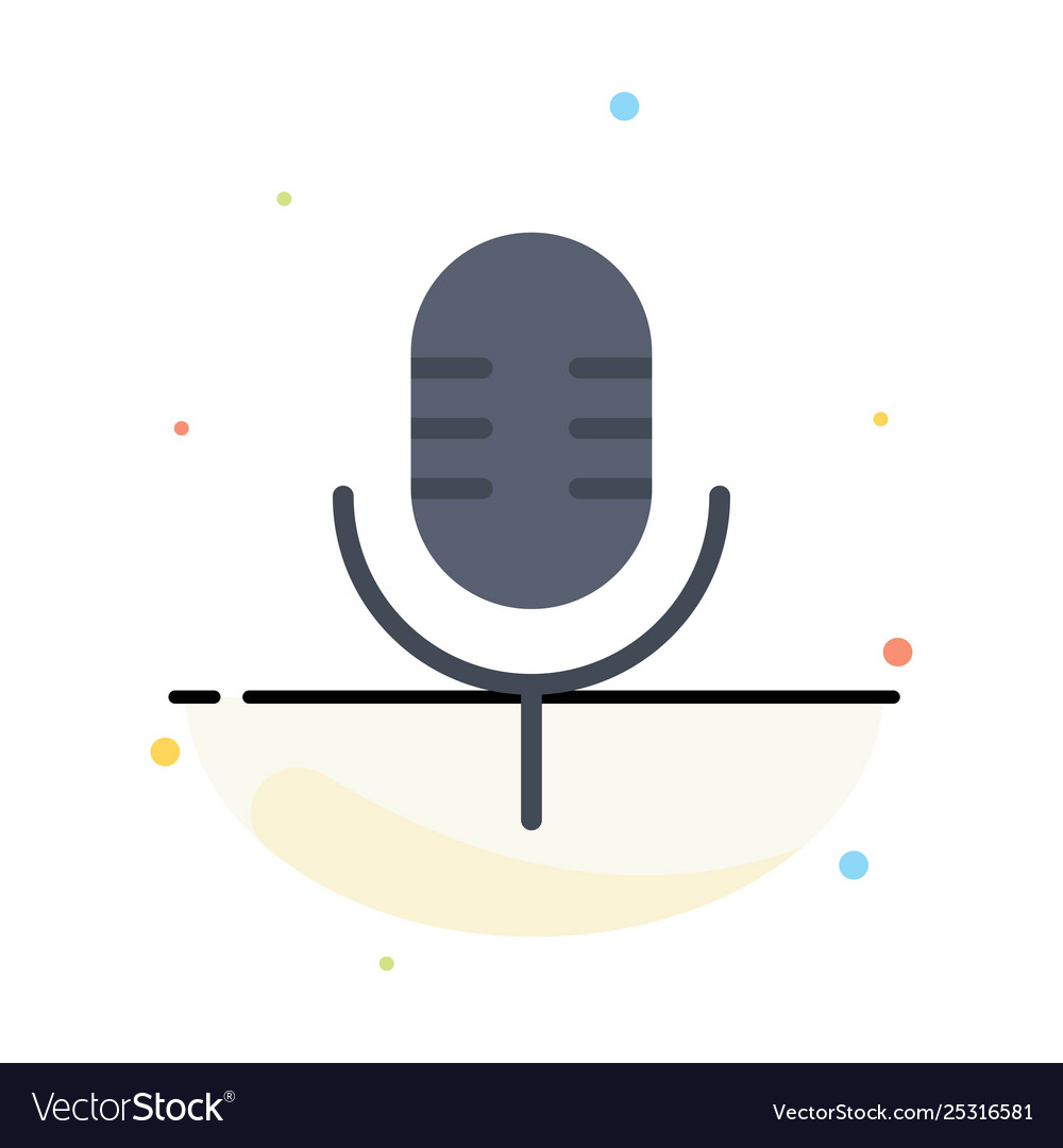 Mic microphone sound show abstract flat color