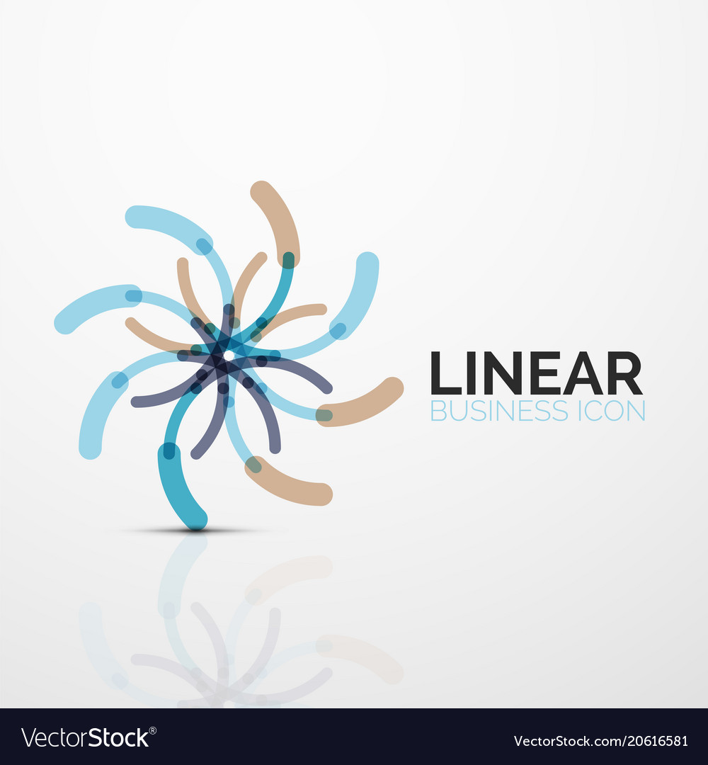 Outline minimal abstract geometric linear business vector image Outline minimal abstract geometric linear business
