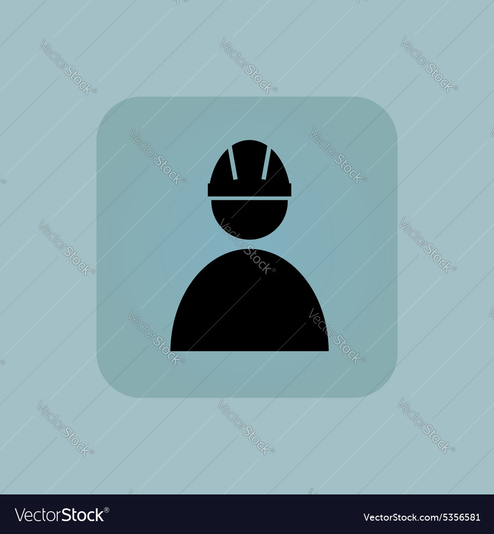 Pale blue builder icon Royalty Free Vector Image