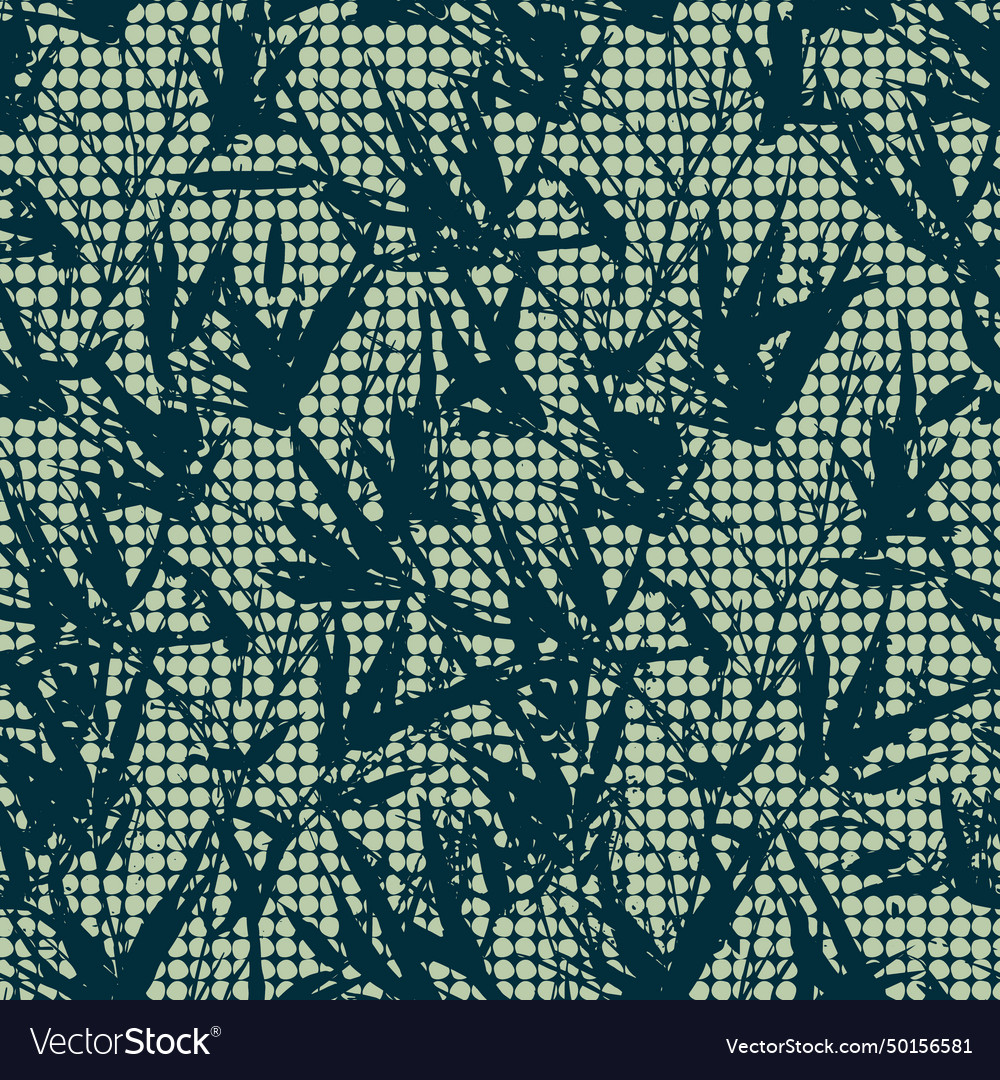 Seamless pattern with tree branches and leaves