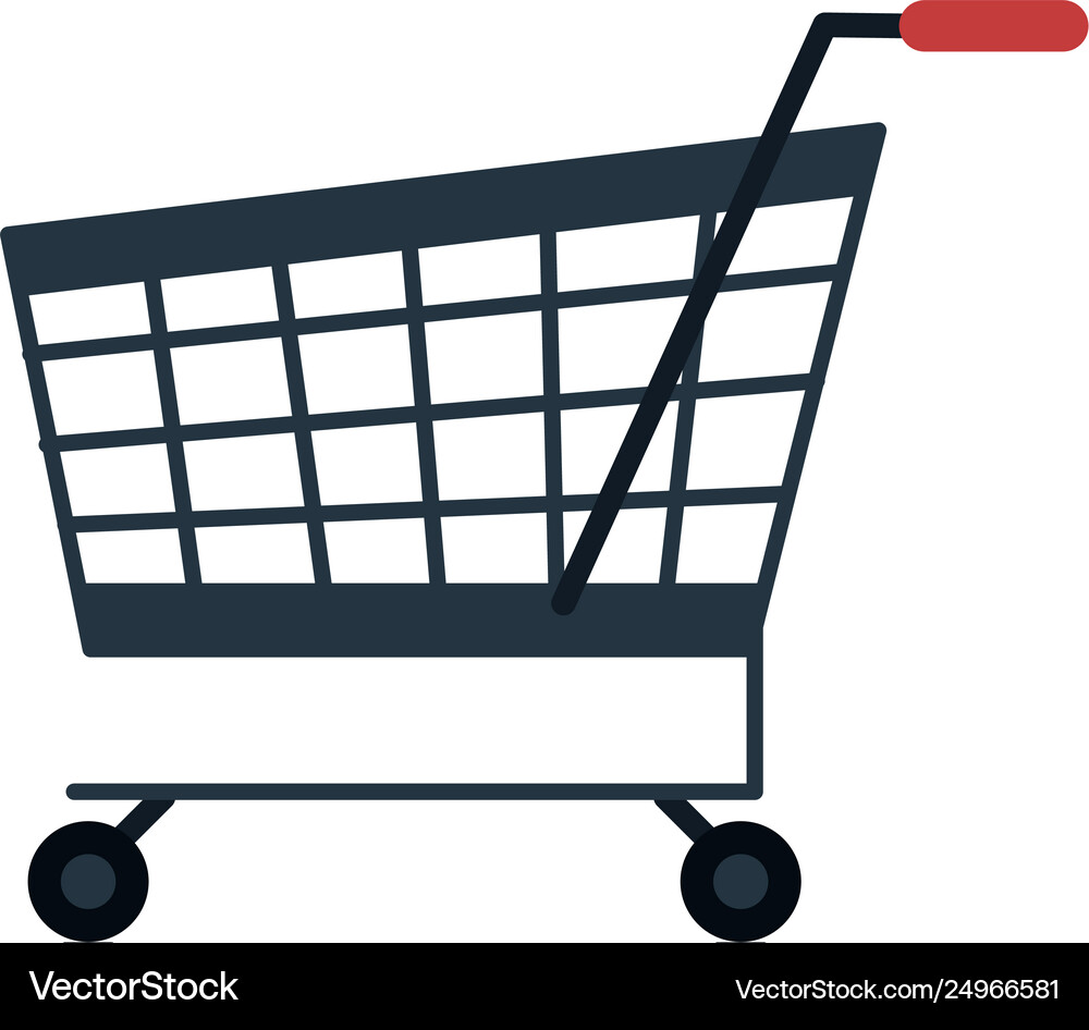 Shopping cart symbol isolated Royalty Free Vector Image