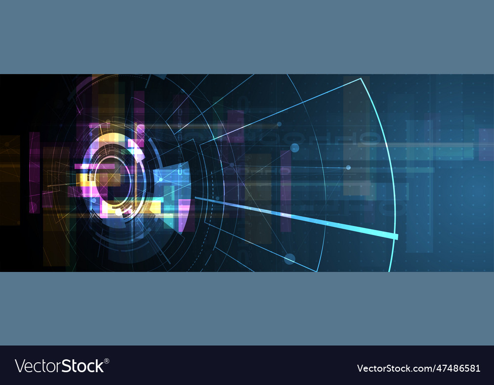 Technology data background idea of global vector image Technology data background idea of global