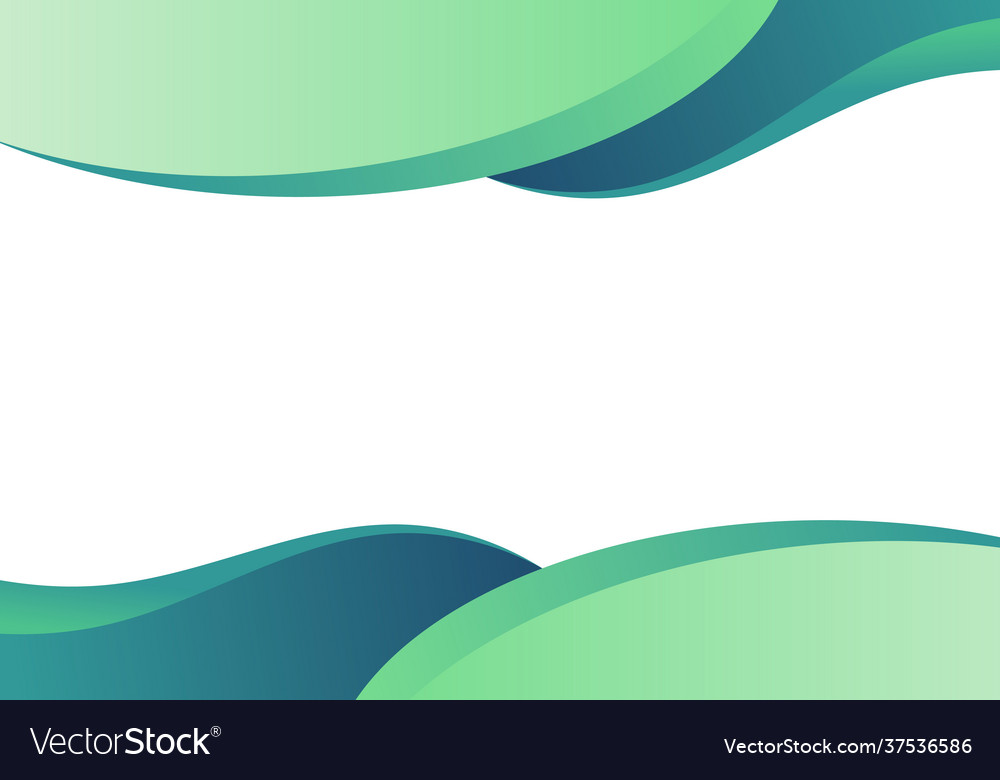 Abstract Business Template Green Curved Shape Vector Image