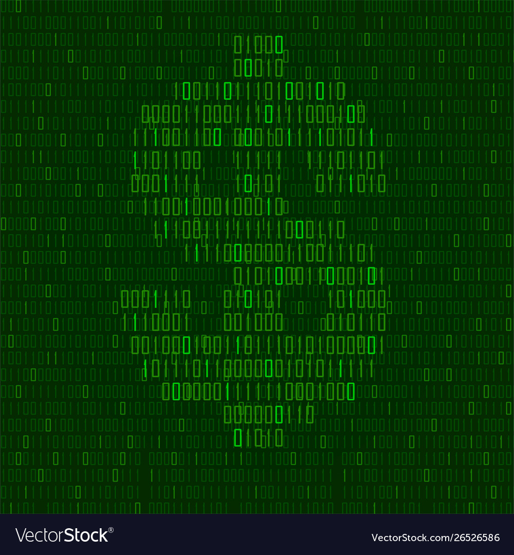Abstract sign dollar binary code logo