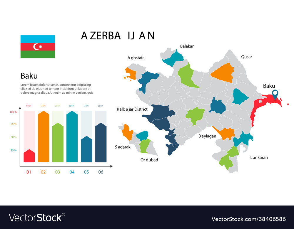Azerbaijan image a global map in form Vector Image Azerbaijan image a global map in form