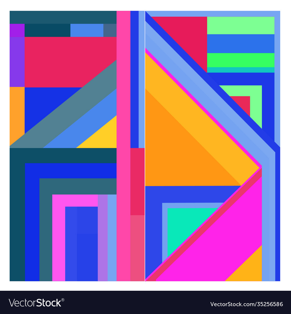 Colorful geometric and curve background pattern