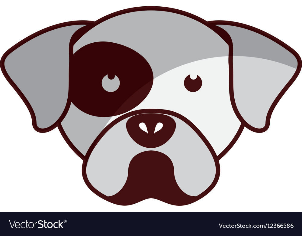 Cute dog mascot head isolated icon