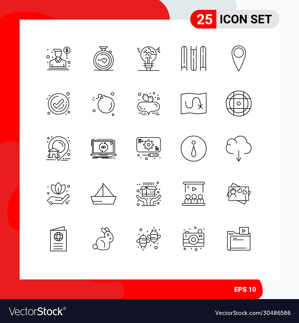 Editable line pack 25 simple lines pick