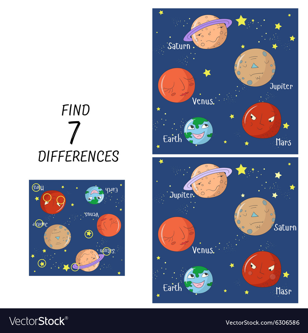 Educational game for children find differences