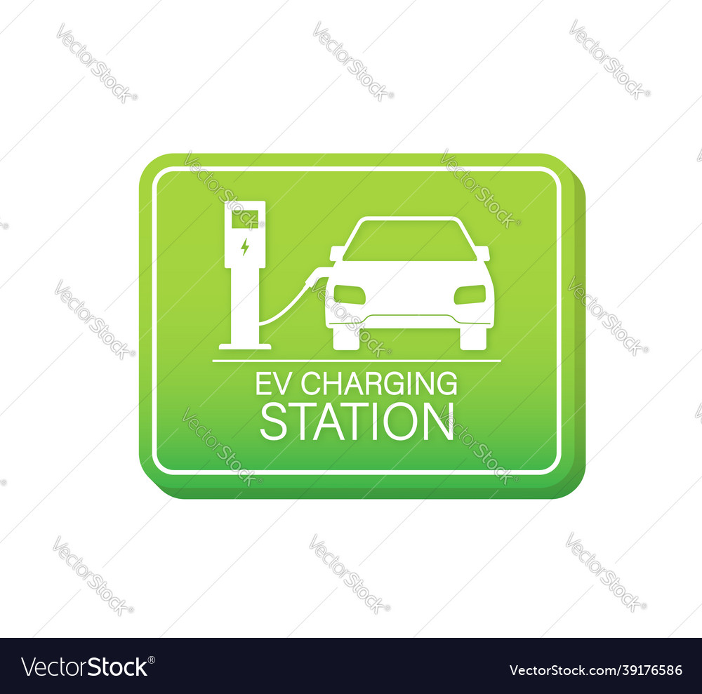 Electric car charging ev station vehicle Vector Image