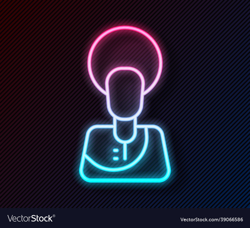 Glowing neon line jesus christ icon isolated