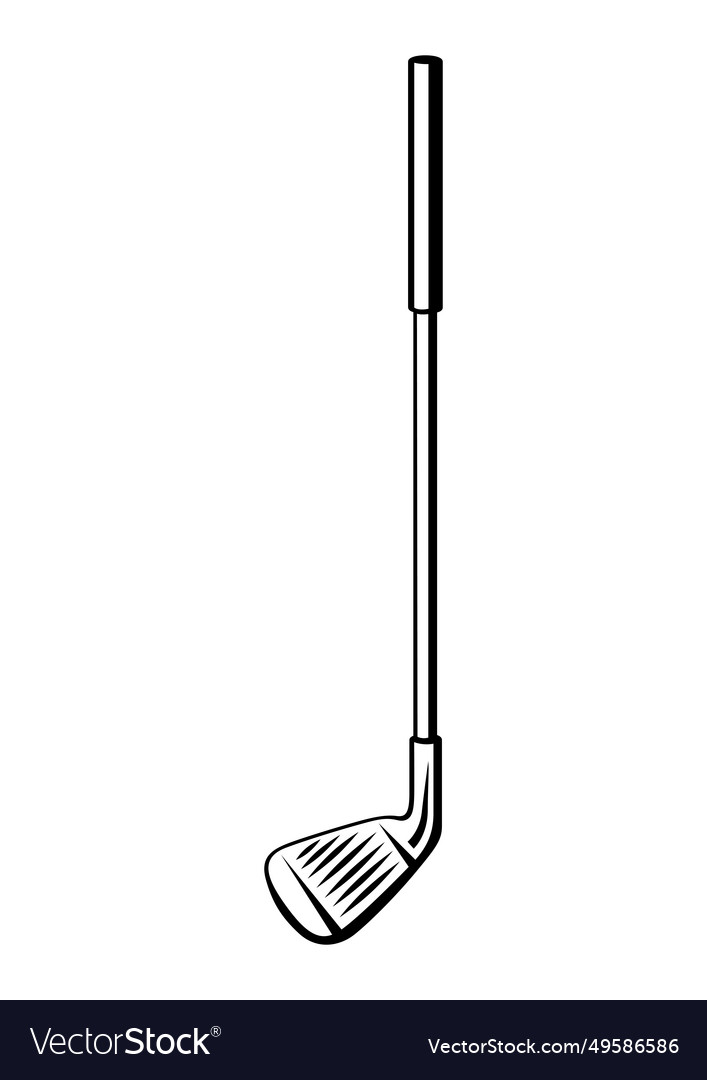 Golf stick sport club item or symbol vector image Golf stick sport club item or symbol