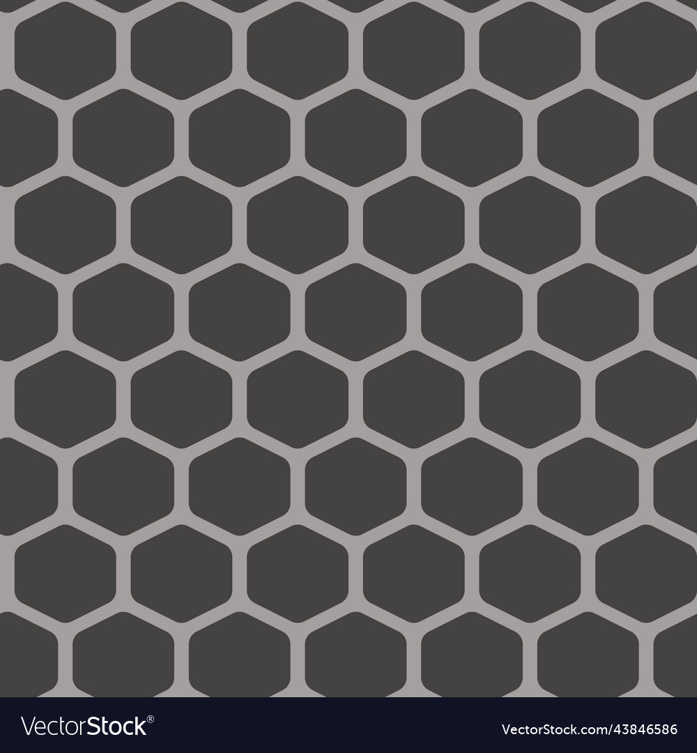 Grid seamless pattern hexagonal cell texture vector image Grid seamless pattern hexagonal cell texture