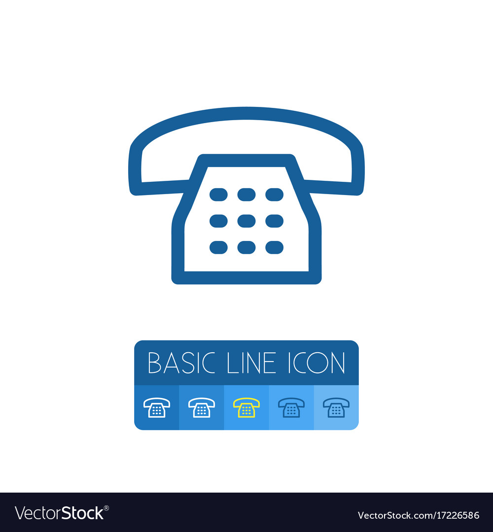 Isolated dial outline call element can