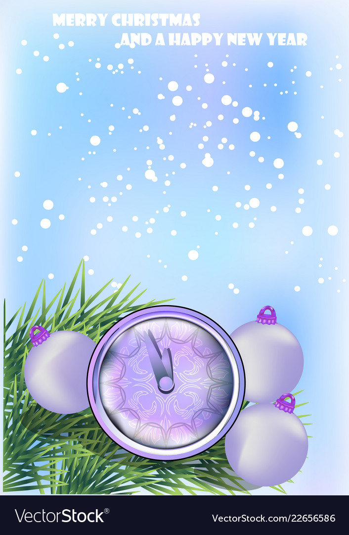 New year background with clock