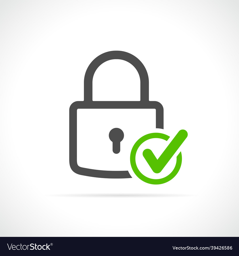 Padlock secure icon isolated design