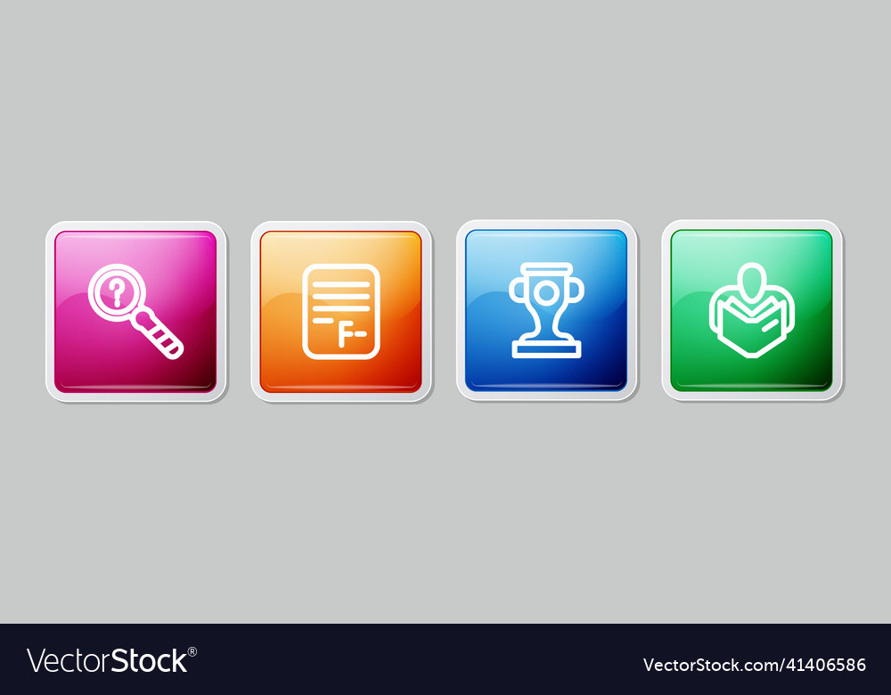 Set line unknown search exam paper with incorrect vector image Set line unknown search exam paper with incorrect