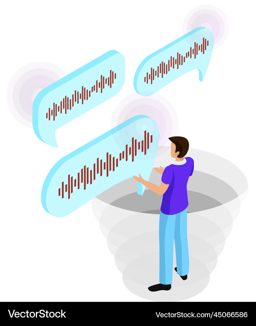Voice chat bubbles composition Royalty Free Vector Image