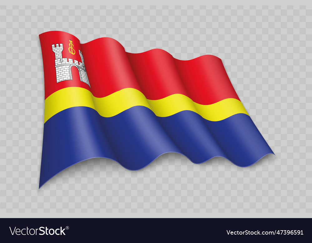 3d realistic waving flag of kaliningrad oblast