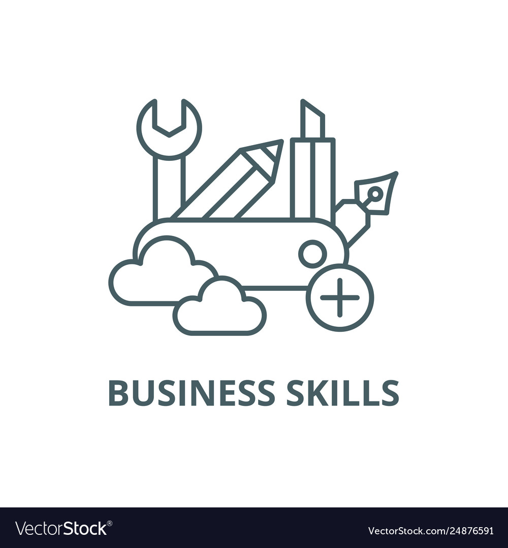 Business skills line icon