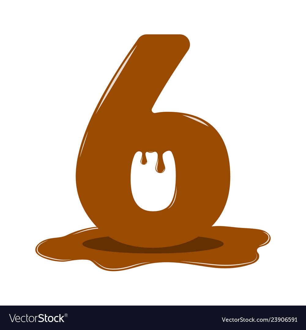 Chocolate figure six figures Royalty Free Vector Image